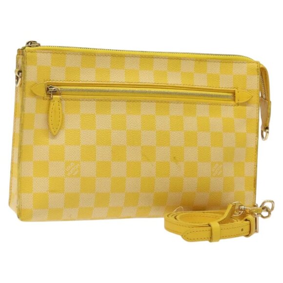 LOUIS VUITTON Damier Color Module Clutch Bag Mimosa N41311 LV Auth 123486 - Picture 1 of 16